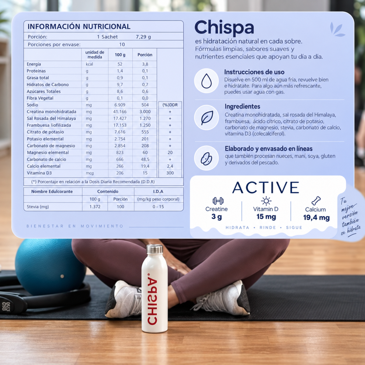ACTIVE ELECTROLITOS + CREATINA 3Gr | 30 SACHETS