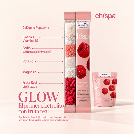 GLOW ELECTROLITOS + COLÁGENO | 30 SACHETS