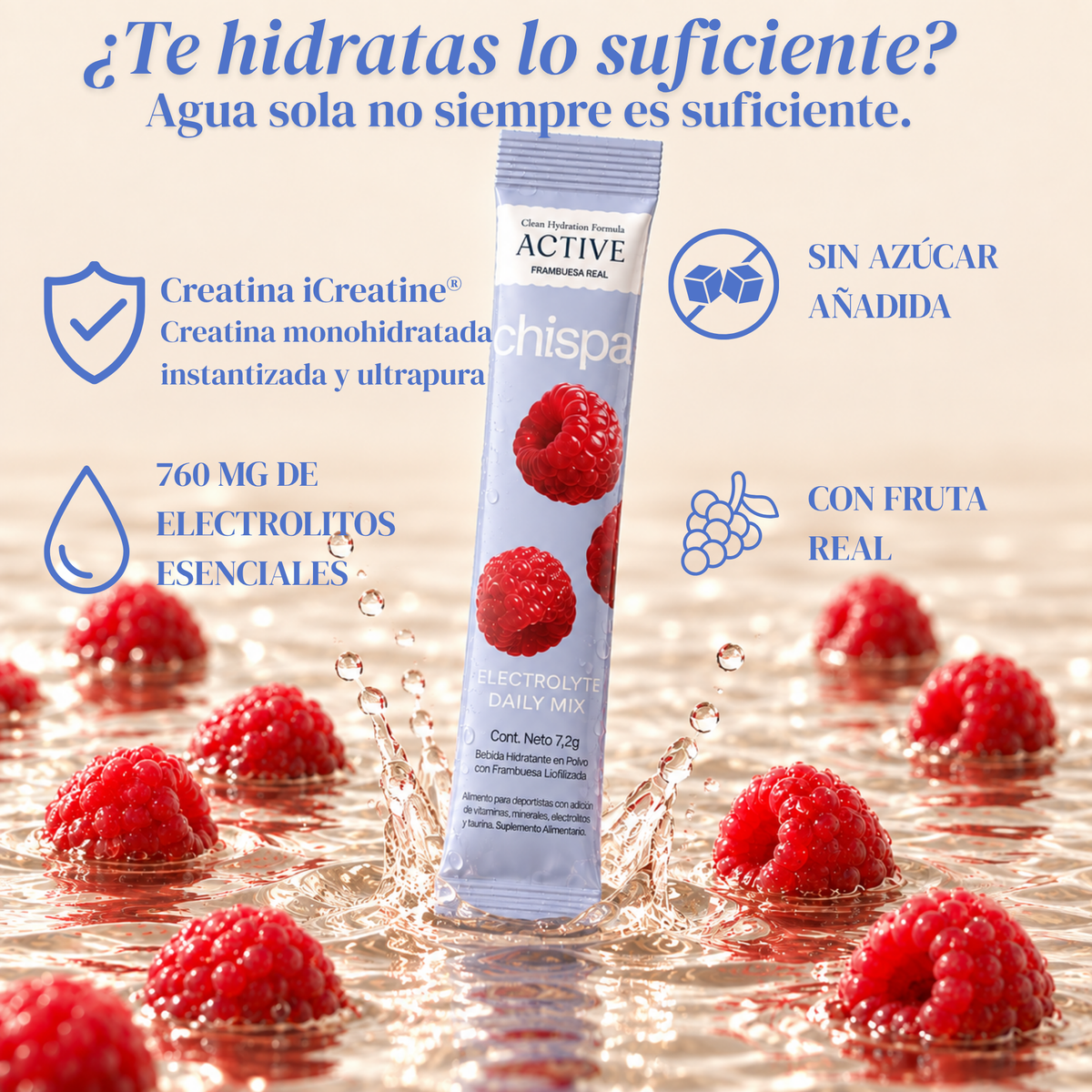 ACTIVE ELECTROLITOS + CREATINA 3Gr | 30 SACHETS