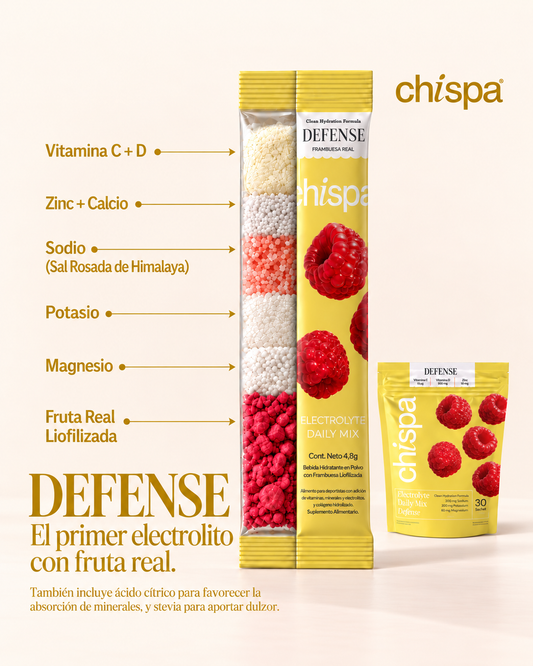 DEFENSE ELECTROLITOS + VITAMINA C-D-ZINC | 30 SACHETS